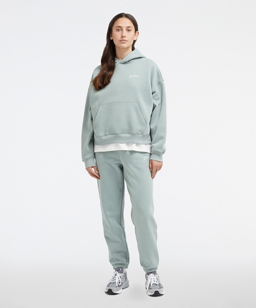「New Balance」 プルオーバーパーカー SMALL モスグリーン レディース