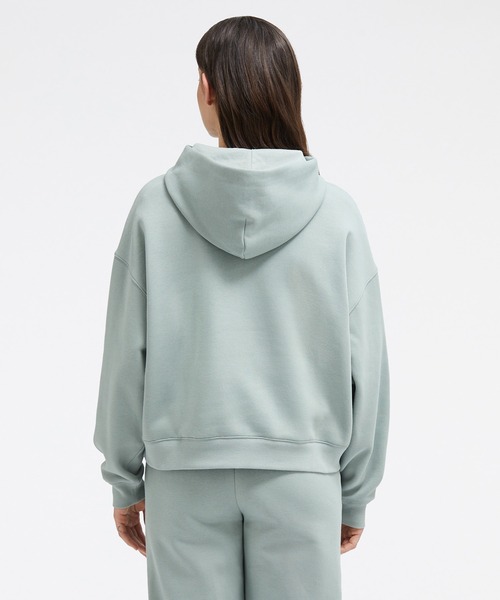 「New Balance」 プルオーバーパーカー SMALL モスグリーン レディース
