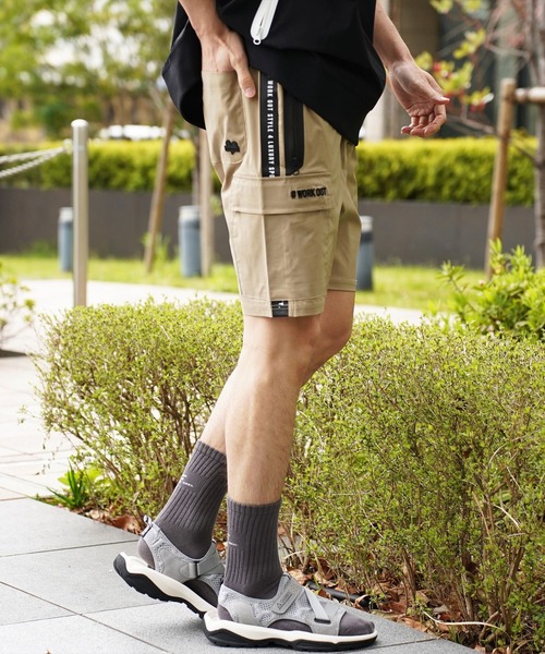 カーゴパンツ (RM)「LUXE/R GOLF」ストレッチ クロス サイドライン