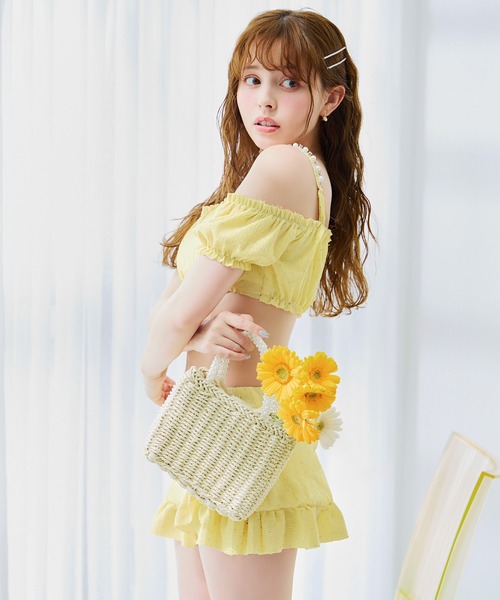 sugar nine 水着 オフショルフレアスカートビキニ 2点セット