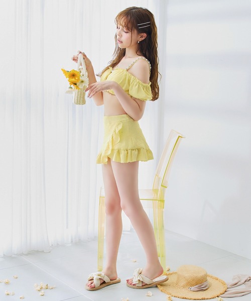 Sugar 水着 オフショルフレアスカートビキニ 4点セット 即日発送】【ビキニ】【水着】オフショルフレアスカートビキニ 4