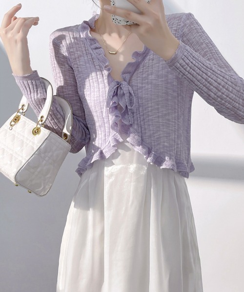 andmary カーディガン Donna knit cardigan set up