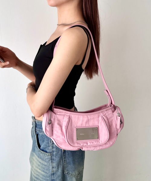 Matin Kim ピンク ショルダーバッグ ハンドバッグ マーティンキム ピンク ショルダーバッグ - メルカリ