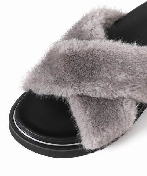 Le Talon GRISE　ラムファーミュール LLサイズ Le Talon GRISE（ル タロン グリーズ） サンダル GRISEクロスファー