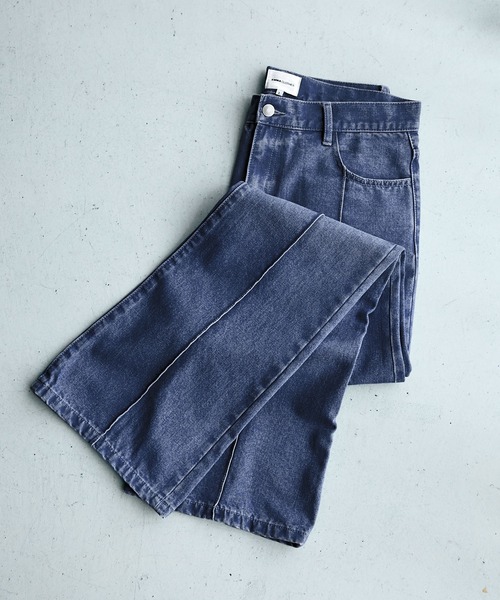 「EMMA CLOTHES」 加工ブーツカットデニムパンツ S グレー メンズ