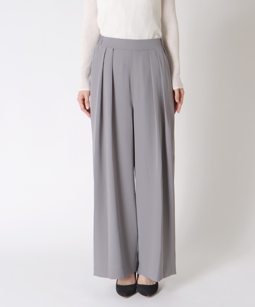 Jines（ジネス） パンツ 「接触冷感」-3キロ見え2タックワイドパンツ