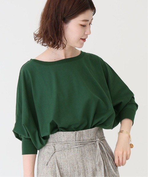 「Spick & Span」 ドルマンスリーブカットソー - グリーン レディース