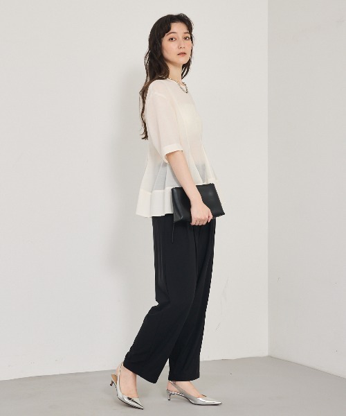 qualite（カリテ） パンツ 「接触冷感＆UV」クールトリコットタック