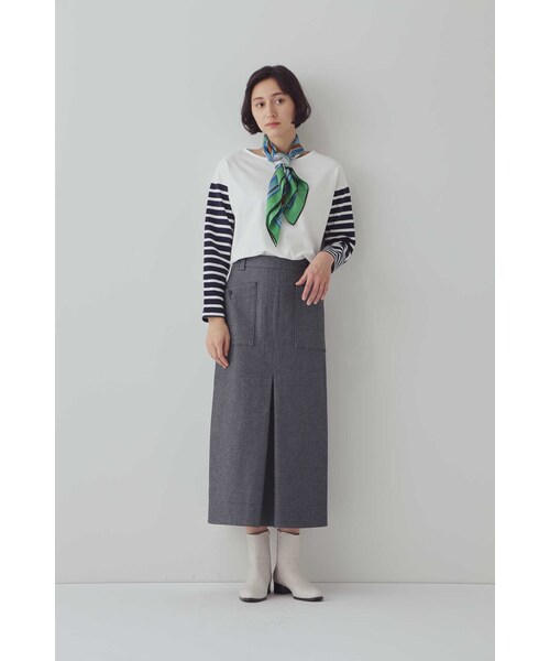 「human woman」 長袖カットソー MEDIUM ホワイト系その他3 レディース
