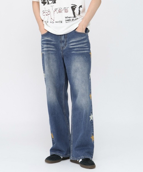 waikeiデニムパンツ WaiKei ジーンズ デニム デニムパンツ K-POPアイドル着用「UNISEX」Wai