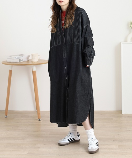 Noia ワンピース ピンタックデニムワンピース : ZOZOTOWN Yahoo!店