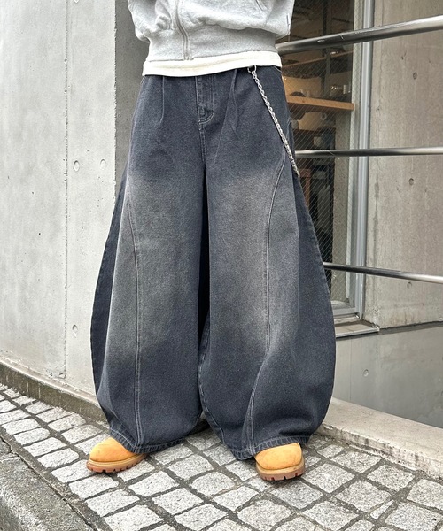 MandO（エムオー） ワイドパンツ ジーンズ アソートウォッシュドワイド