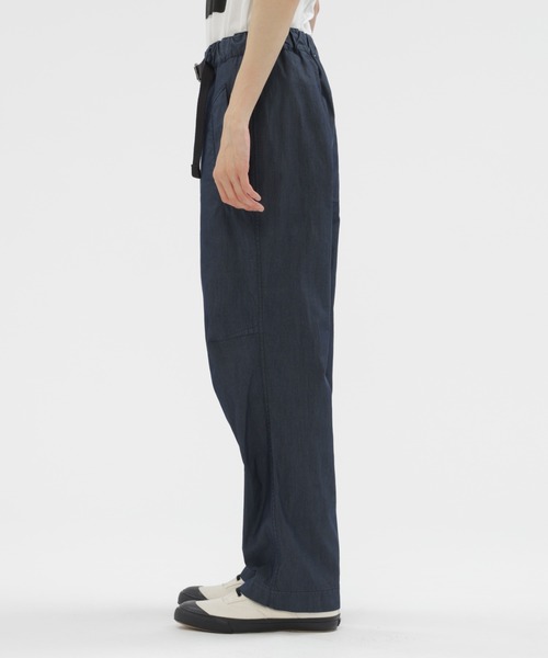 新品タグ MHL. ワイドパンツ SOFT DENSE COTTON 黒 M 2 MHL./JAPANESE DENSE COTTON PANTS WOMENS (DARK BROWN)