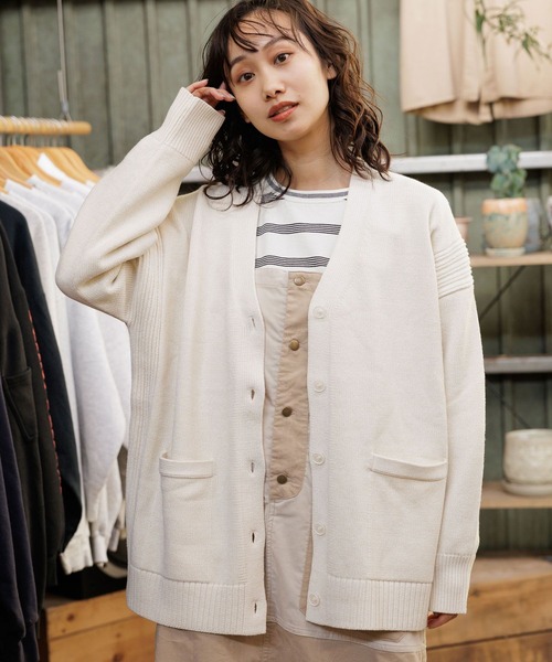 niko and…（ニコアンド） ニットカーディガン SHORT ピンク レディース