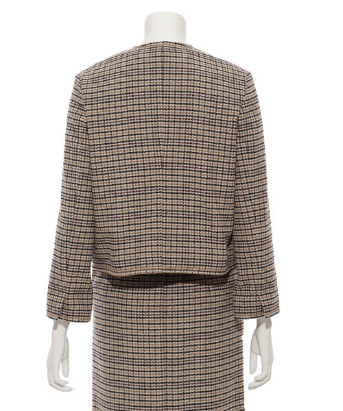 「Mila Owen」 ノーカラージャケット 1 ブラウン レディース_画像4