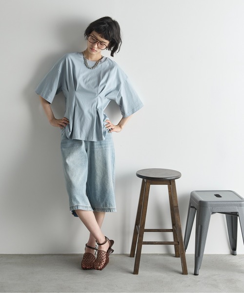 THE Yon 半袖カットソー FREE サックスブルー レディース : ZOZOTOWN