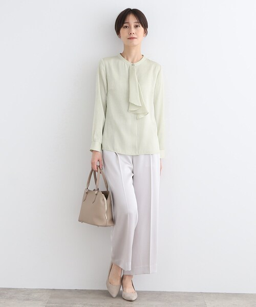【INDIVI】▪️未使用▪️長袖ブラウス INDIVI ブラウス シャツ 「コットンライク」オーバーシャツ