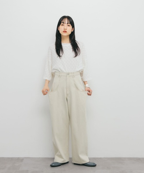 「KBF」 チノパンツ 36 アイボリー レディース