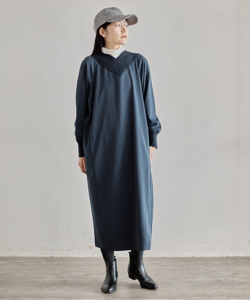 NOMBRE IMPAIR（ノンブルアンペール） ワンピース リブVネック