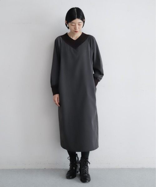 NOMBRE IMPAIR（ノンブルアンペール） ワンピース リブVネック