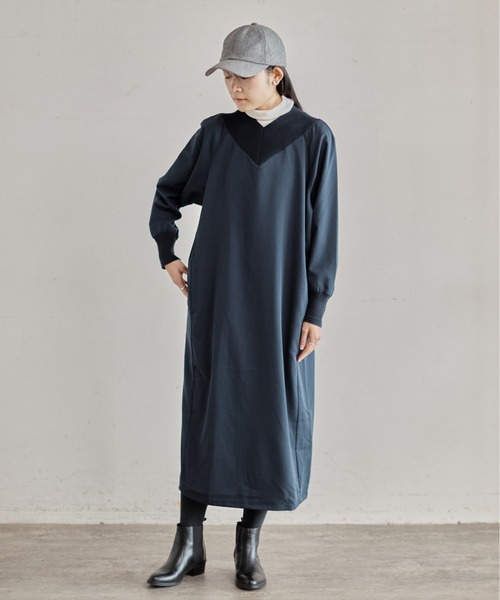 NOMBRE IMPAIR（ノンブルアンペール） ワンピース リブVネック