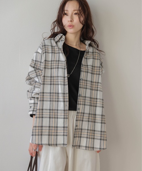 La-gemme（ラジェム） ブラウス シャツ ヴィンテージライクチェック