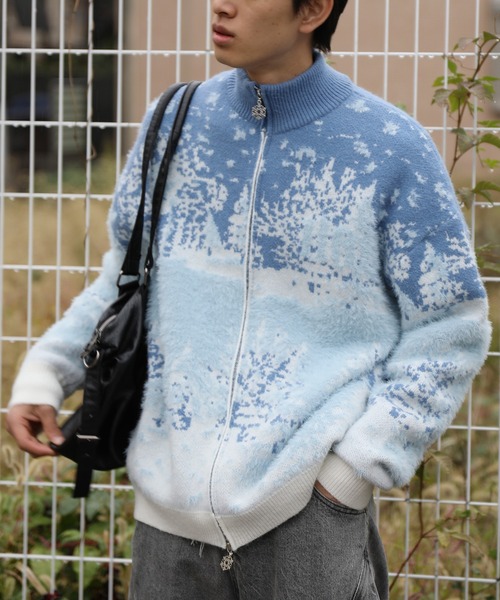 タク ❁blue×white❁ ボーダー❋スナップカーディガン TIME SALE】【WEB限定】カシミヤ配色ニットカーディガン 49AV JUNKO