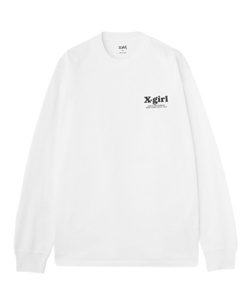 X-girl tシャツ THREE LAYER LOGO L/S TEE レディース メンズ