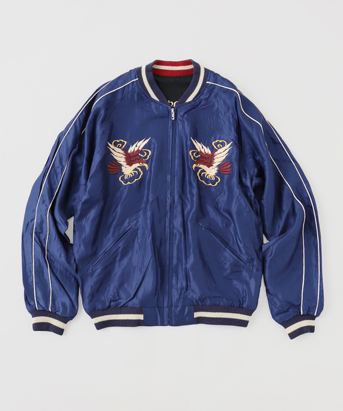 ★今日だけ価格♪【希少モデル】東洋スカジャンL size 美品　ネイビー色 TAILOR TOYO 「TAILOR TOYO」 スカジャン X-LARGE ネイビー メンズ