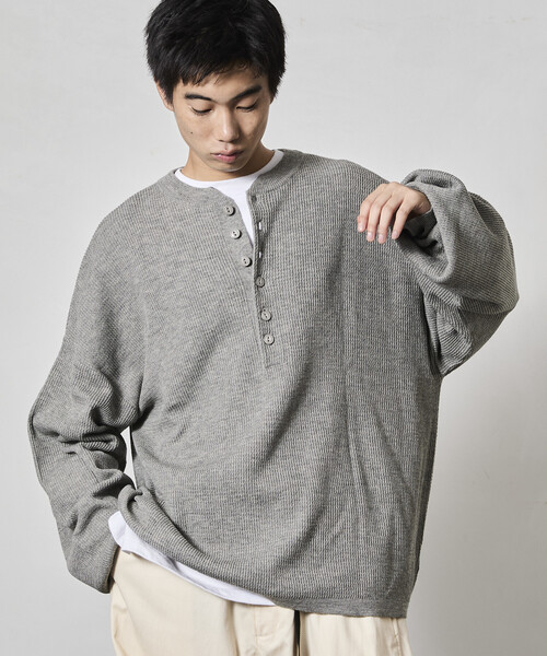 WIDE ANGLE グレーセーター FREAK'S STORE（フリークスストア） セーター ニット 限定展開 ビッグ