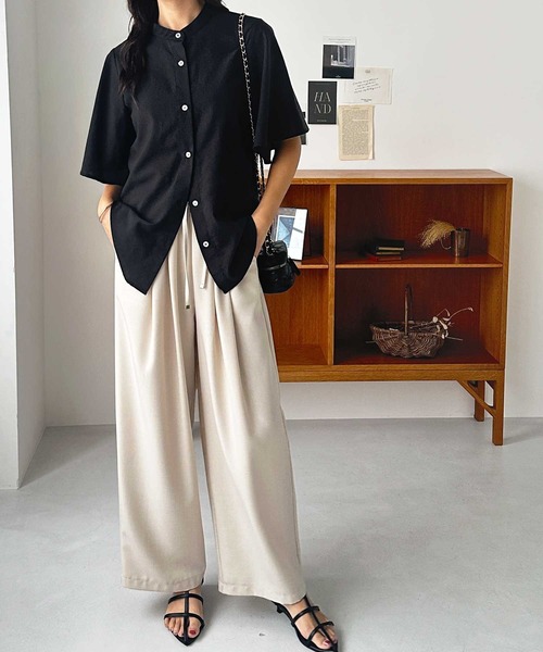 「GeeRA」 半袖ブラウス MEDIUM ブルー系その他 レディース_画像6