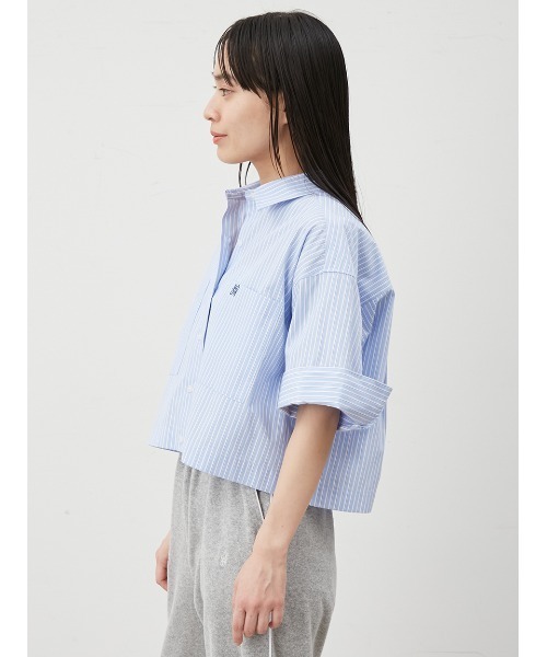 「Mila Owen」 半袖シャツ 0 ブルー レディース_画像4