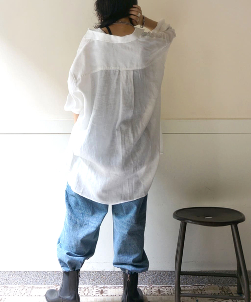 「JOURNAL STANDARD LUXE」 長袖シャツ - ホワイト レディース_画像10