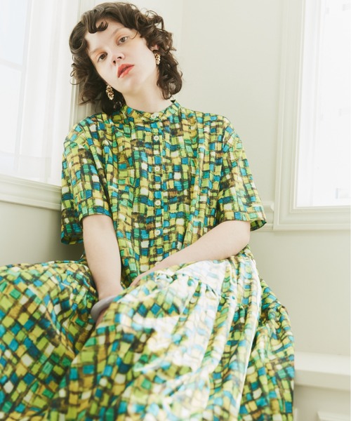 manana suerte（マニャーナスエルテ） 半袖ワンピース FREE グリーン