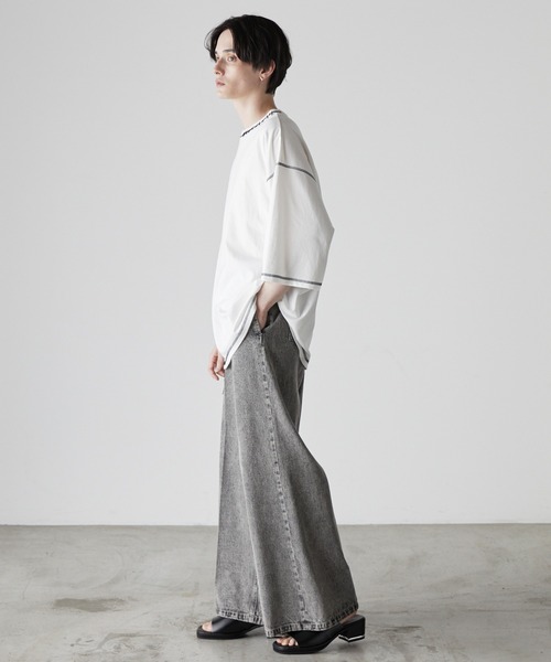 「CIASENSE」 半袖Tシャツ L ホワイト メンズ_画像4