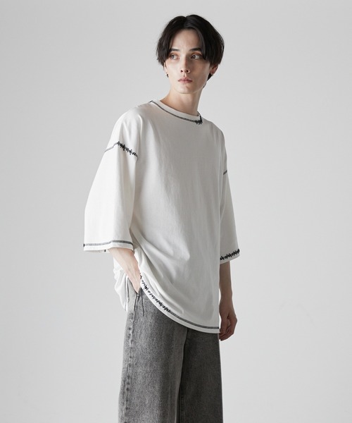 「CIASENSE」 半袖Tシャツ L ホワイト メンズ_画像6