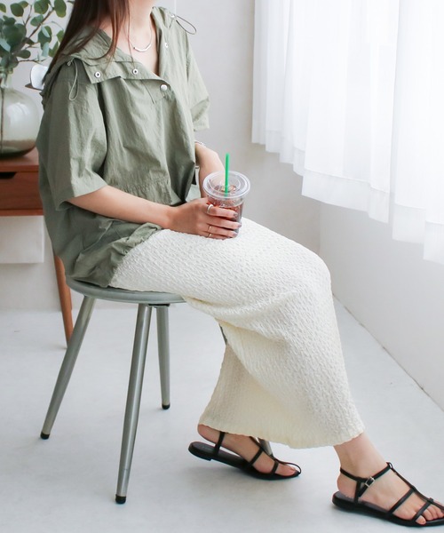 「Social GIRL」 プルオーバーパーカー M ホワイト系その他 レディース_画像2