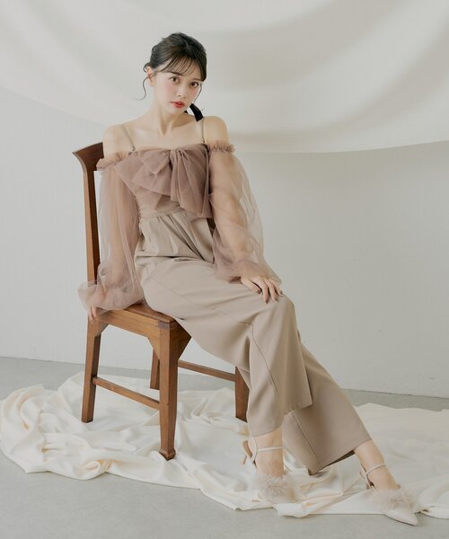 Chico（チコ） ドレス 「SALON byChico」フロントリボンドッキング