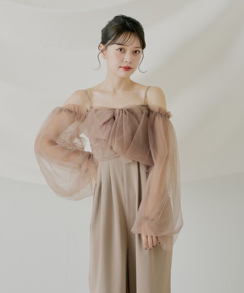 Chico（チコ） ドレス 「SALON byChico」フロントリボンドッキング