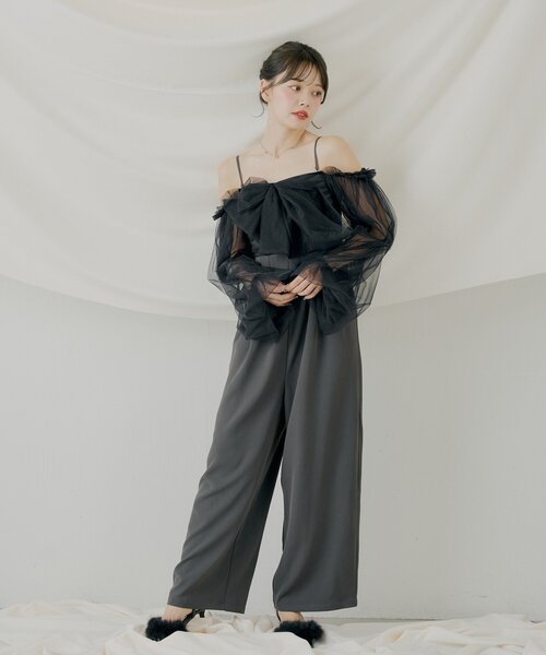 Chico（チコ） ドレス 「SALON byChico」フロントリボンドッキング