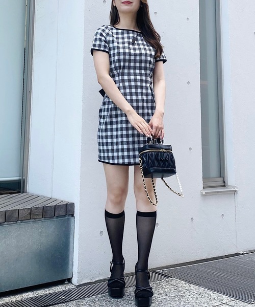 「NOMAE」 半袖ワンピース FREE ブラック系その他 レディース_画像4