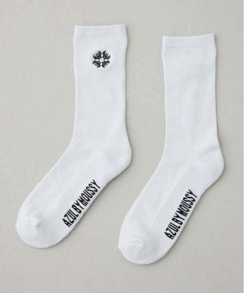 AZUL BY MOUSSY（アズールバイマウジー） 靴下 1ポイント刺繍ロング