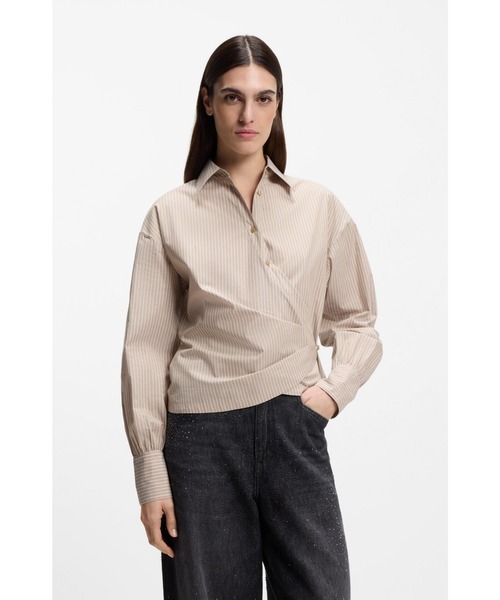 BOSS（HUGO BOSS） ブラウス シャツ レギュラーフィット ストライプ 