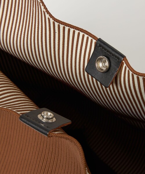 halon トートバッグ 「hALON」ストライプ ニット トートバッグL メンズ