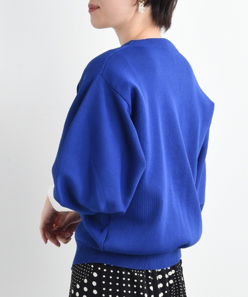 「INTERPLANET」 半袖ニット FREE ベージュ レディース_画像2