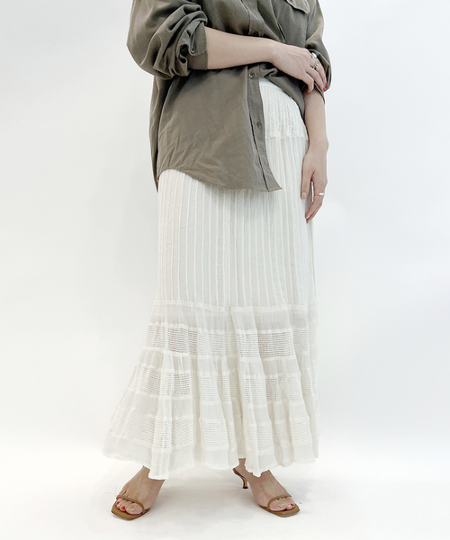 【新品未使用】Plage プラージュ ベージュロングスカート size38 plage（プラージュ） ロングスカート 38 ベージュ レディース