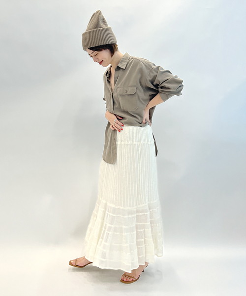 【新品未使用】Plage プラージュ ベージュロングスカート size38 plage（プラージュ） ロングスカート 38 ベージュ レディース