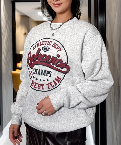 Candlestick トレーナー スウェット 初売り 着やすい 暖か 裏起毛