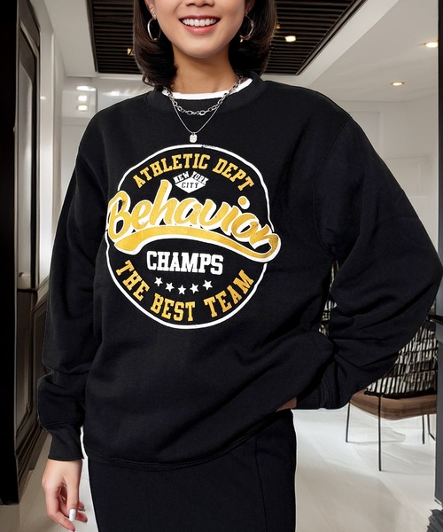 Candlestick トレーナー スウェット ふんわり 着やすい レトロ