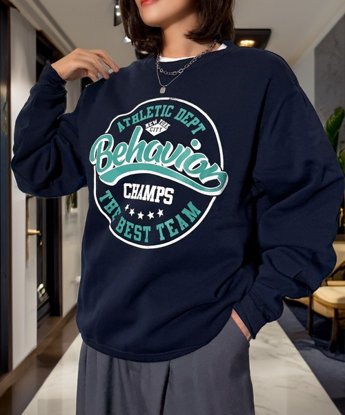 Candlestick トレーナー スウェット 初売り 着やすい 暖か 裏起毛